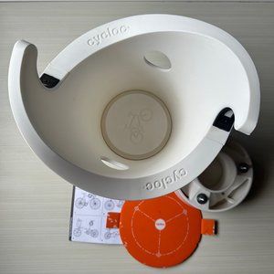 White Cycloc Solo - Modern Wall Mount Bike Storage Rack